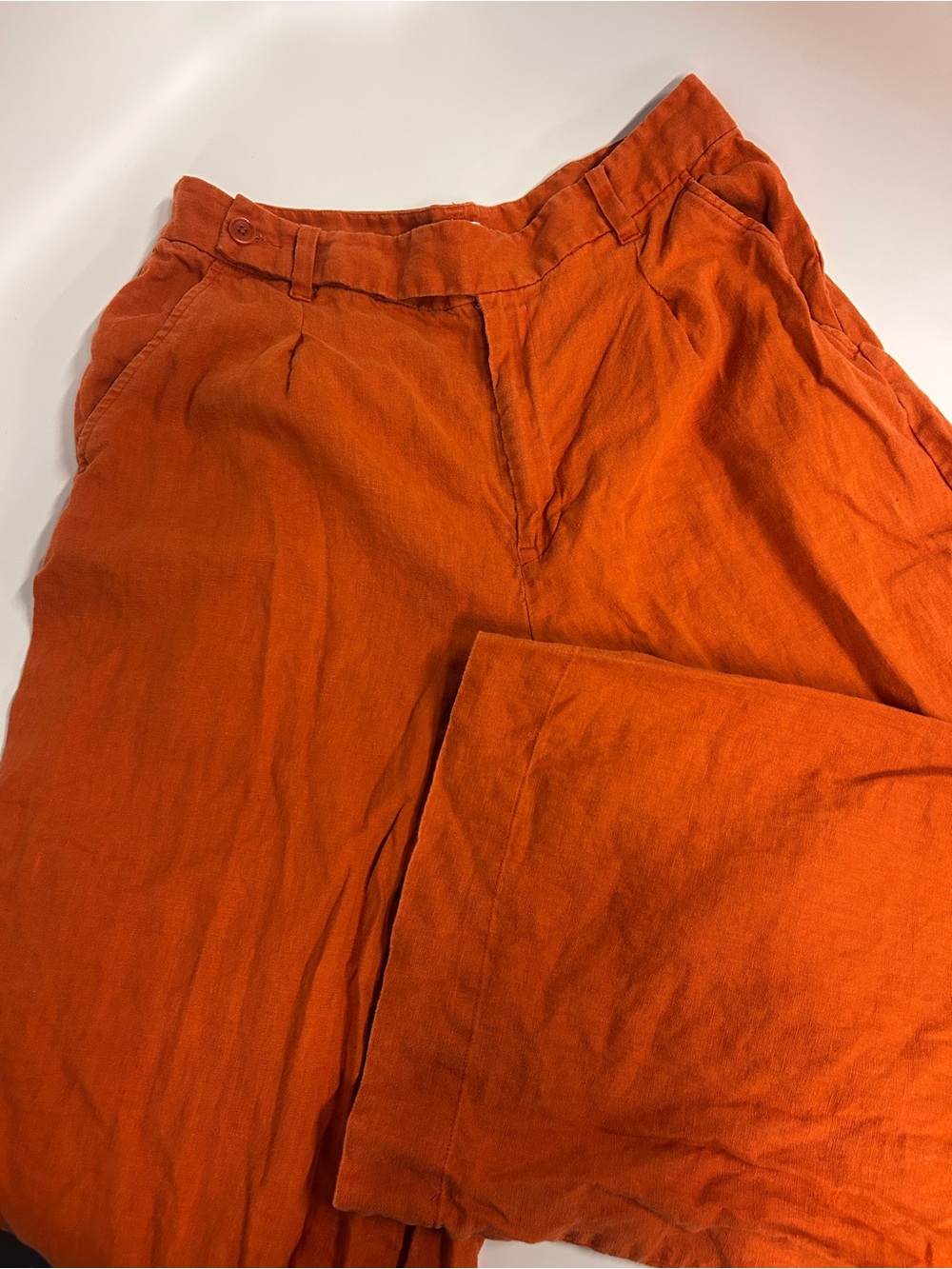 Madewell Straight-Leg Pants in Deep Orange